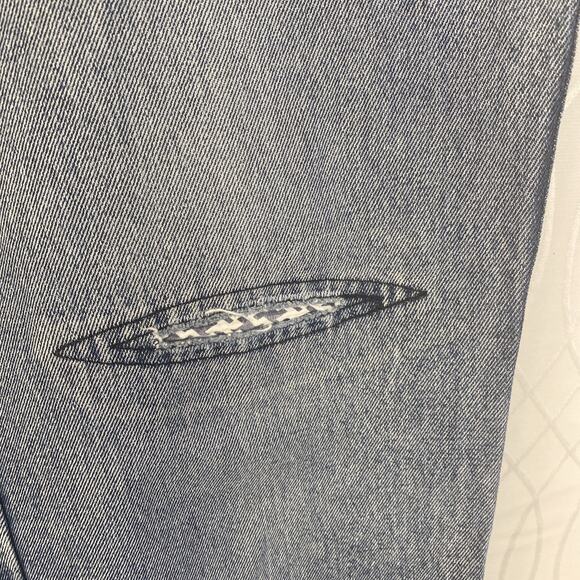 Get Used Vintage Refurbished 90’s Barrel Denim Pants 32”w 31” L Patches - Picture 4 of 11